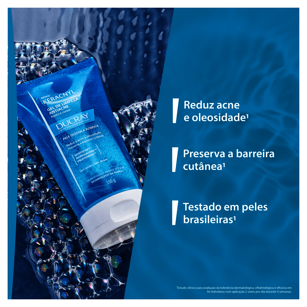 Gel de Limpeza Rosto e Corpo Keracnyl Antiacne Pele Oleosa a Acneica 60g - Preview 2